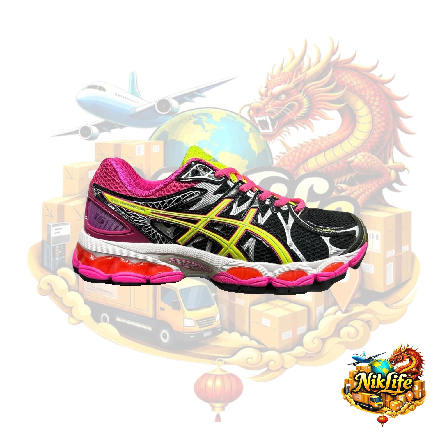 ASICS GEL-Nimbus 16 Black/Pink