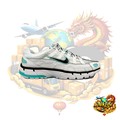 Nike P6000 Blanc/Bleu